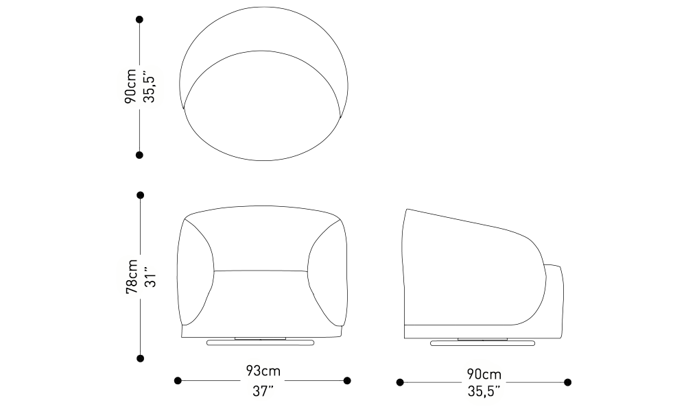 Imagen de las dimensiones principales del producto